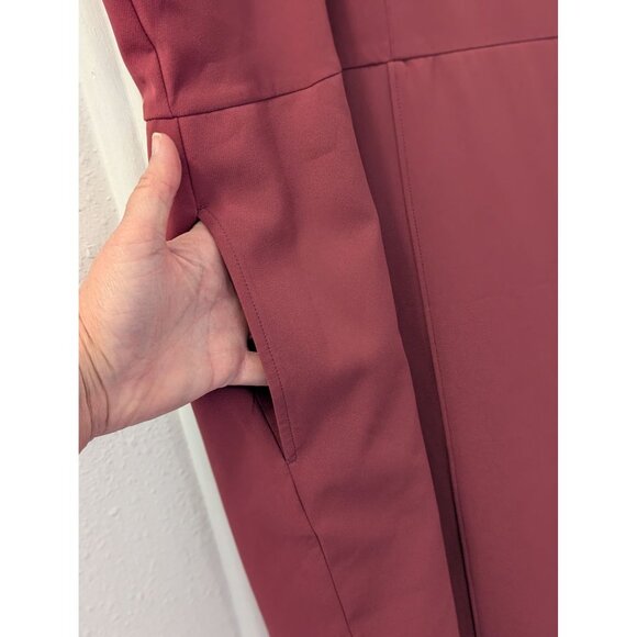 Lane Bryant Womens Sleeveless Burgundy Jumpsuit Size 26 - Picture 4 of 6